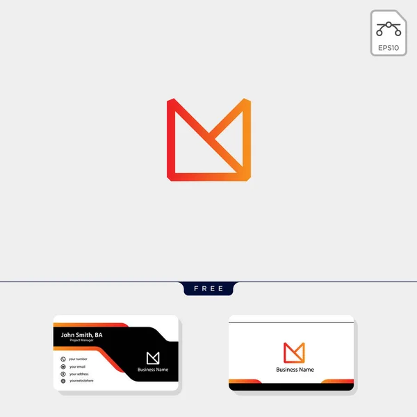 Anfängliche Monogramm Logo Vorlage Vektorillustration Frei Ihre Visitenkarte Design Umfassen — Stockvektor