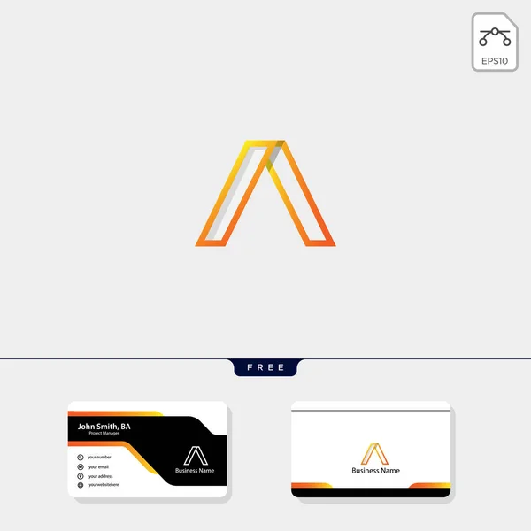 Inicial Modelo Logotipo Para Ilustração Vetorial Corporativa Modelo Design Cartão — Vetor de Stock