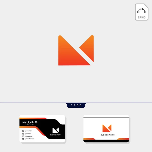 モノグラムのロゴのテンプレート ベクター イラスト 無料あなたのビジネス カードのデザインは — ストックベクタ