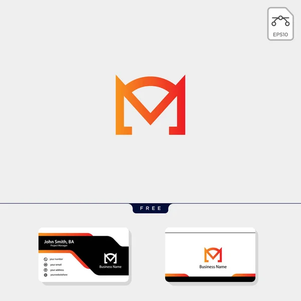 モノグラムのロゴのテンプレート ベクター イラスト 無料あなたのビジネス カードのデザインは — ストックベクタ