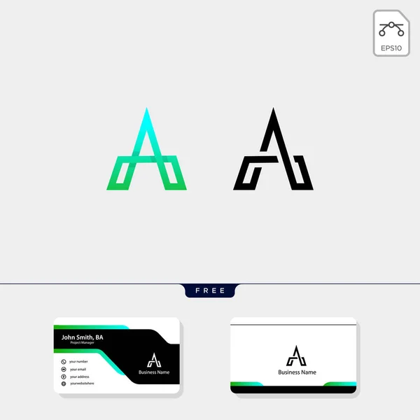 Inicial Una Plantilla Logotipo Para Ilustración Del Vector Corporativo Plantilla — Vector de stock