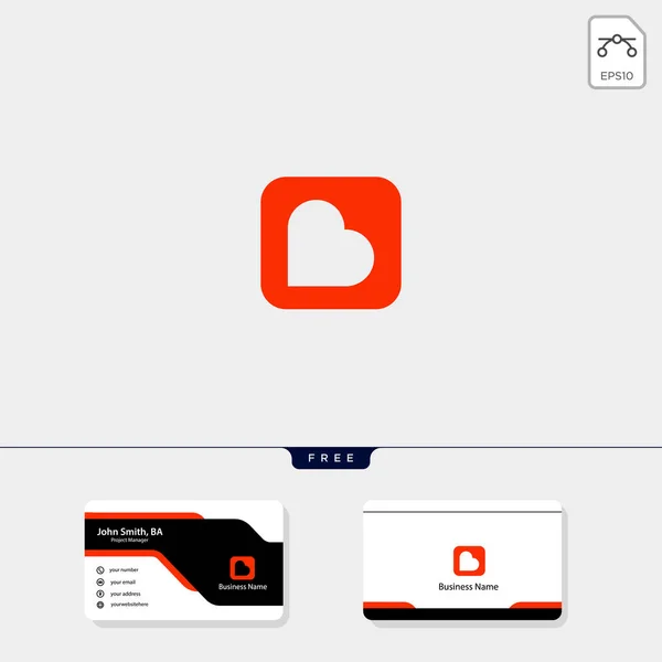 Cinta Perawatan Dibulatkan Persegi Panjang Logo Gambar Vektor Desain Kartu - Stok Vektor