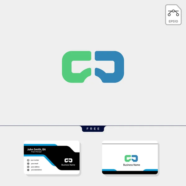 Realidad Virtual Ilustración Del Vector Plantilla Logotipo Visión Plantilla Diseño — Vector de stock