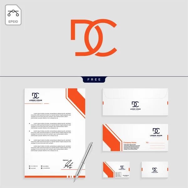 Minimale Logo Vorlage Vektorillustration Und Briefkopf Visitenkarte Umschlag Schreibwaren Design — Stockvektor