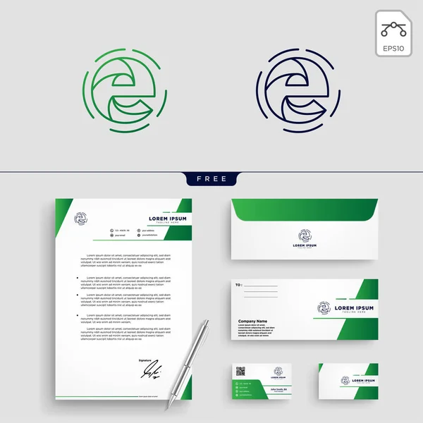 Minimal Initial Logo Template Vector Illustration Stationery Design Letterhead Business — Stock Vector