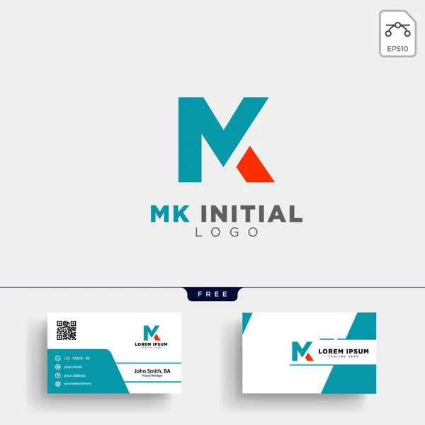 MK ilk Logo şablonu vektör çizim ve kartvizit almak
