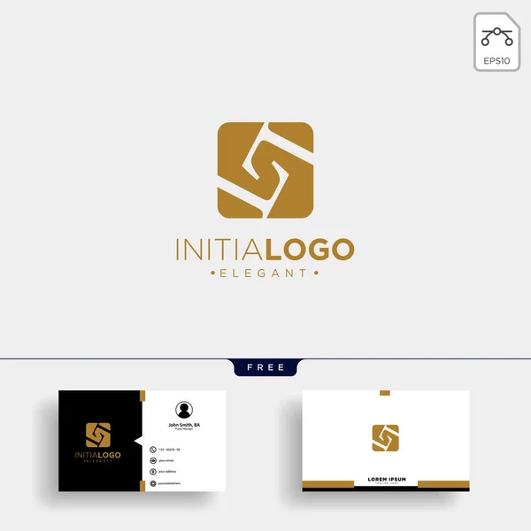 Initiale Luxus Logo Vorlage Vektor Illustration Und Visitenkartendesign — Stockvektor