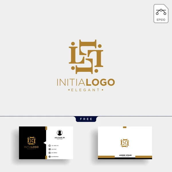 Initiale Luxus Logo Vorlage Vektor Illustration Und Visitenkartendesign — Stockvektor
