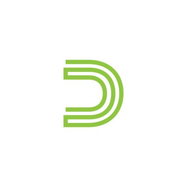 mektup d yaratıcı logo şablonu vektörel Illustrator, izole öğeleri - vektör