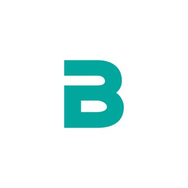 mektup B yaratıcı logo şablonu vektörel Illustrator, izole öğeleri - vektör