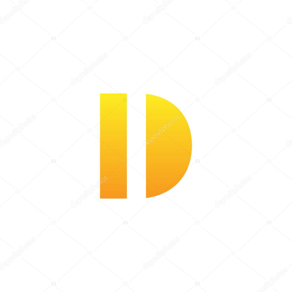 Letter d creative logo template vector illustrator, isolated elements - vector