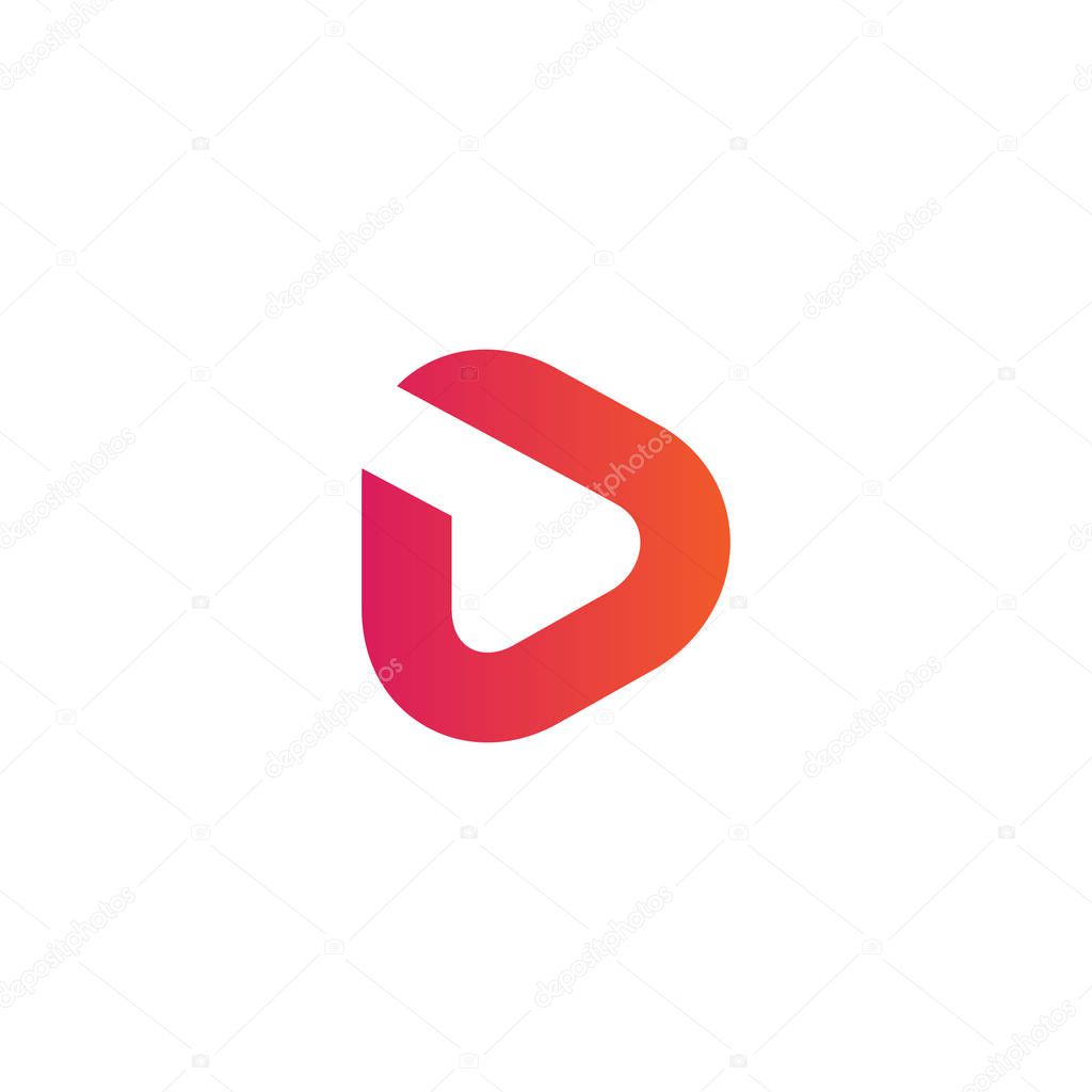 Letter d creative logo template vector illustrator, isolated elements - vector