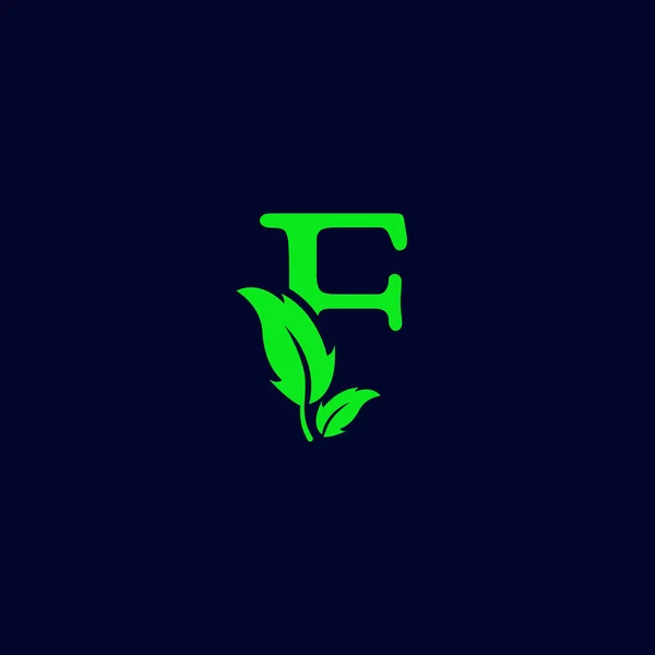 Brief Blad Aard Eco Green Logo Sjabloon Vectorillustratie — Stockvector
