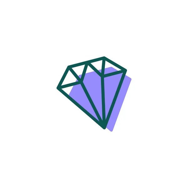 Piedra Diamante Plantilla Logotipo Creativo Gema Icono Elementos Aislados Vector — Vector de stock