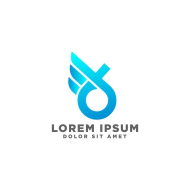 B yaratıcı logo şablonu vektör çizim, simge elemanları izole mektup - vektör