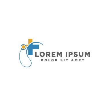 Tıp logo şablonu, çapraz illüstrasyon vektör - vektör