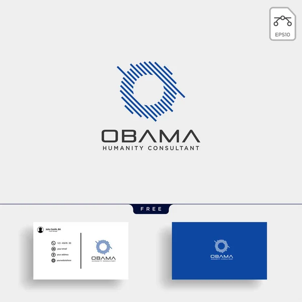 Letter O Business, kartvizit ızgara simgesi öğeleri izole edilmiş logo şablonuna danışın