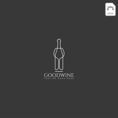 bira cam ve şişe yaratıcı logo şablonu, simge element - vektör