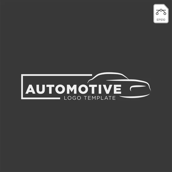 Car automotive logo in simple line graphic design template vector - Vector