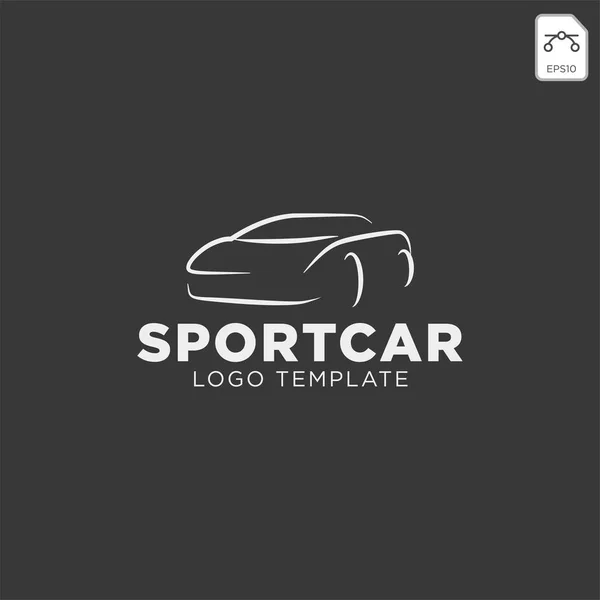 Araba Otomotiv Logo Basit Bir Çizgi Grafik Tasarım Şablonu Vektör — Stok Vektör