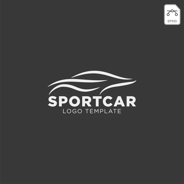 Car automotive logo in simple line graphic design template vector - Vector