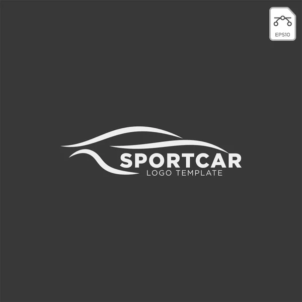 Car automotive logo in simple line graphic design template vector - Vector