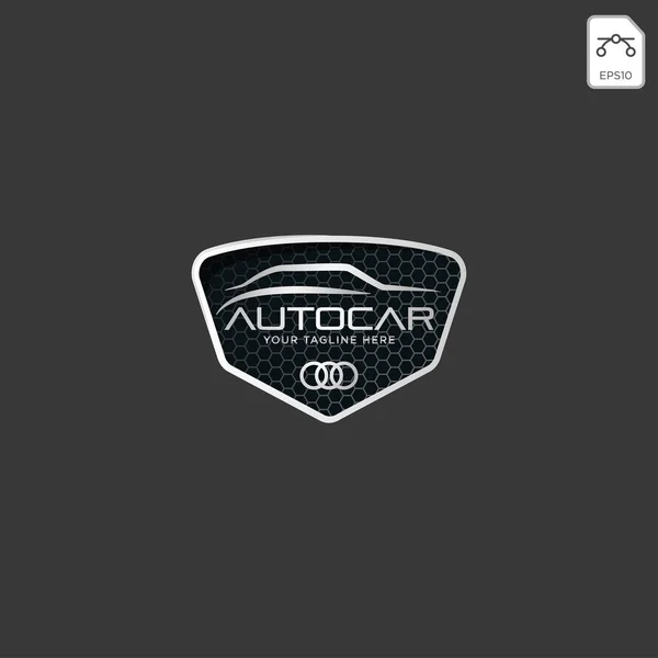 Car automotive logo in simple line graphic design template vector - Vector