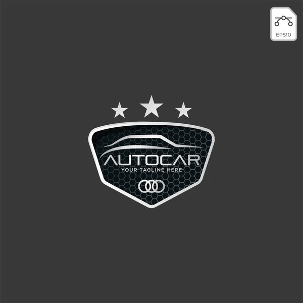 Car automotive logo in simple line graphic design template vector - Vector