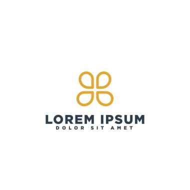 İzole iş logo şablonu vektör illüstrasyon simge soyut - vektör