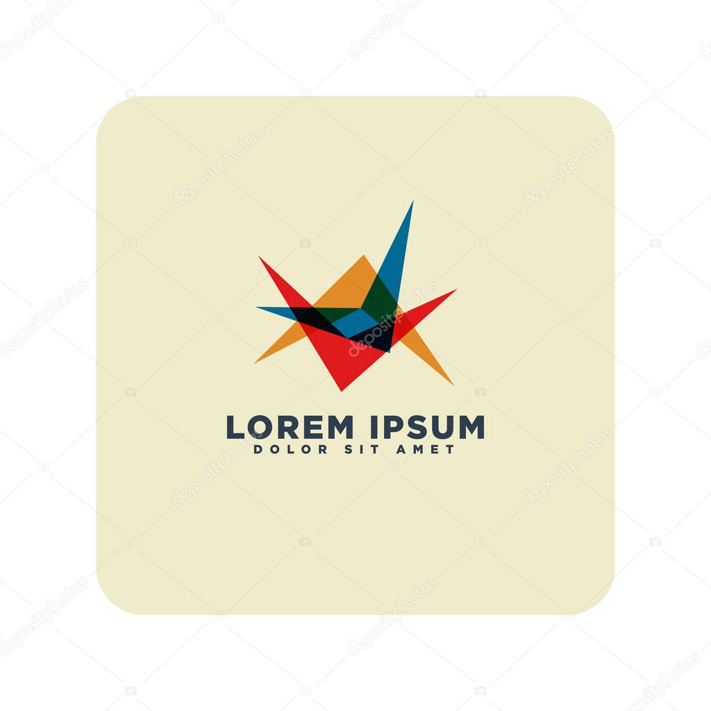 Abstract Business logo template vector illustration icon isolated - vector