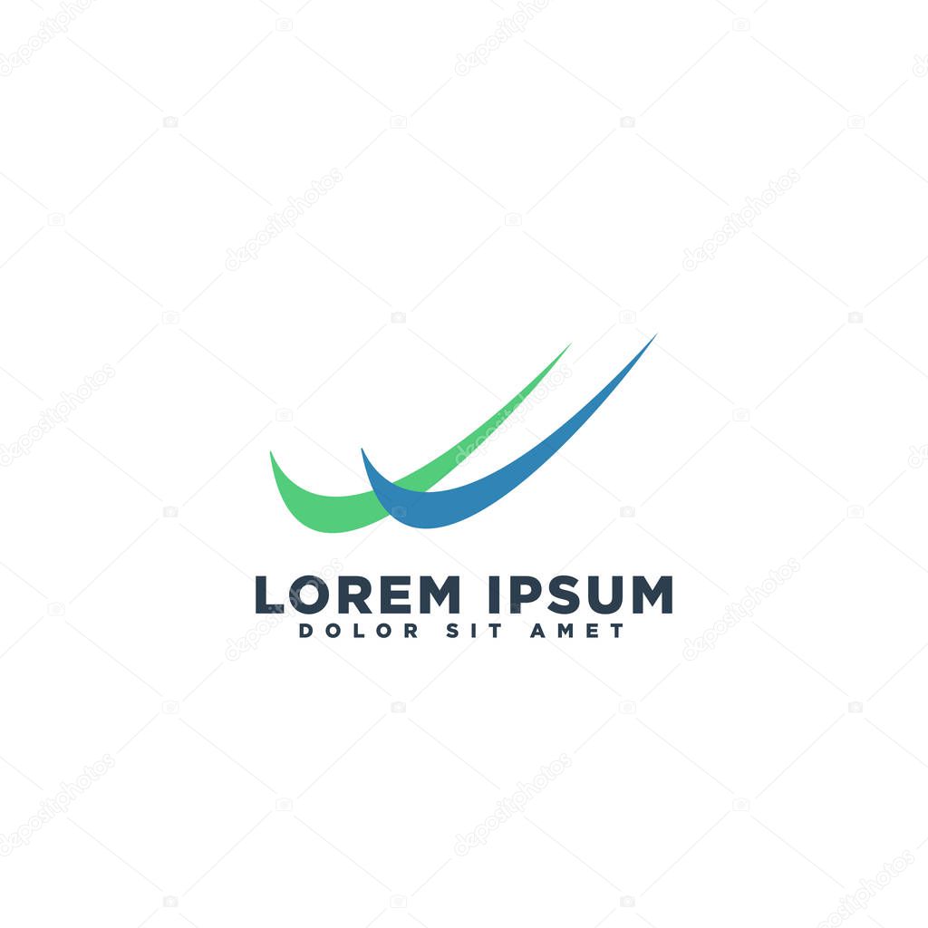 Abstract Business logo template vector illustration icon isolated - vector