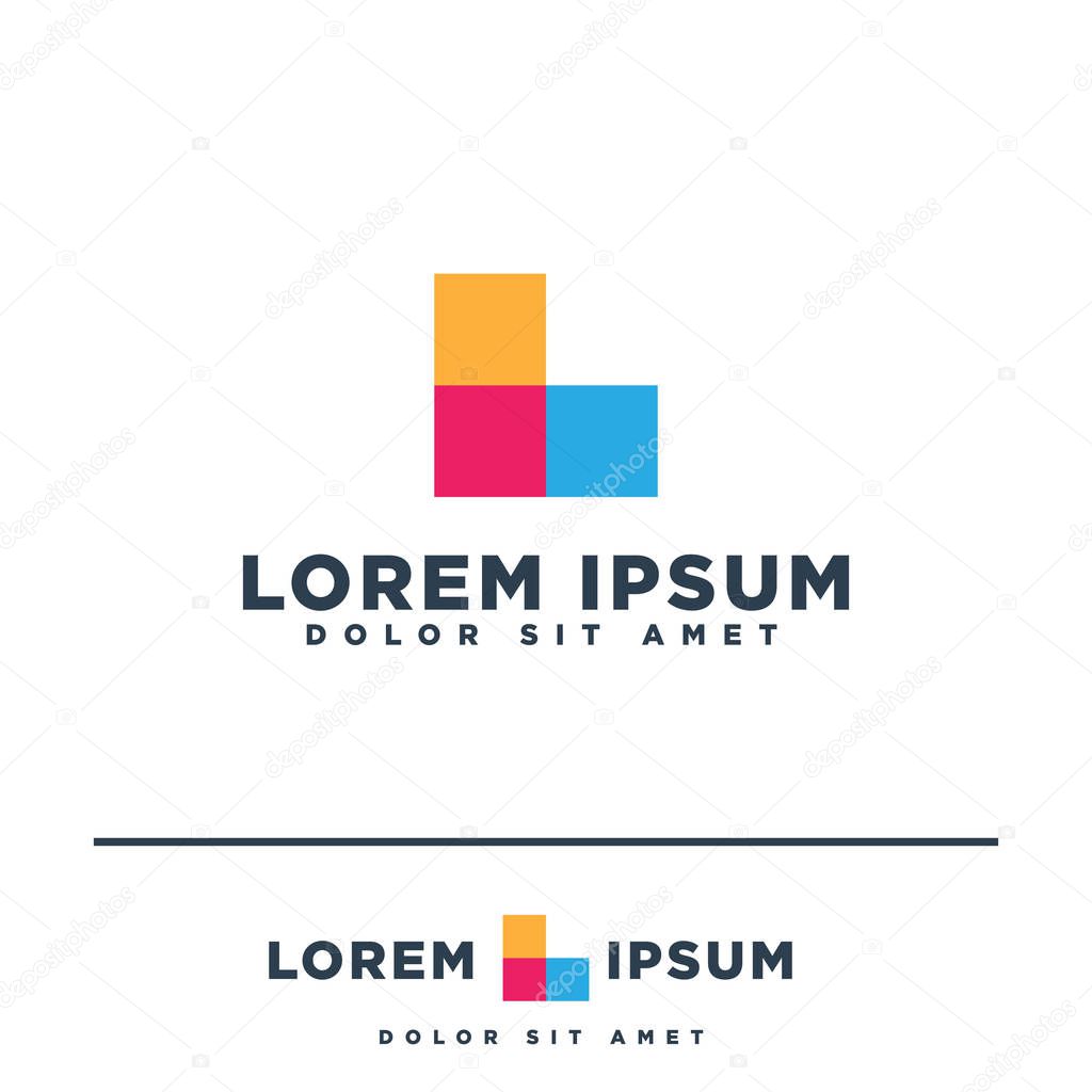 Abstract Business logo template vector illustration icon isolated - vector