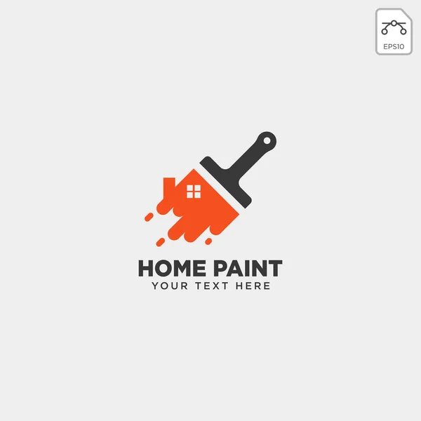 Home Paint Brush Colorful Logo Template Vector Icon Element Vector — Stock Vector