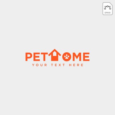 Danışmanlık, logo şablonu vektör illüstrasyon iş kart ile evde beslenen hayvan hayvan bakımı