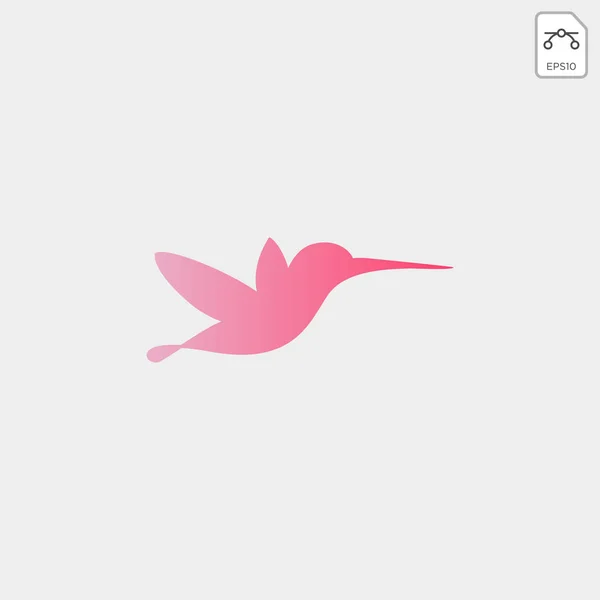 Flygande Surrande Fågel Linje Konst Logotyp Mall Ikonen Vektorelement Isolerade — Stock vektor