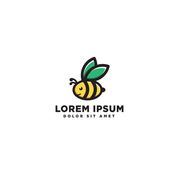 arı böcek logo şablonu vektör illüstrasyon simge eleman izole
