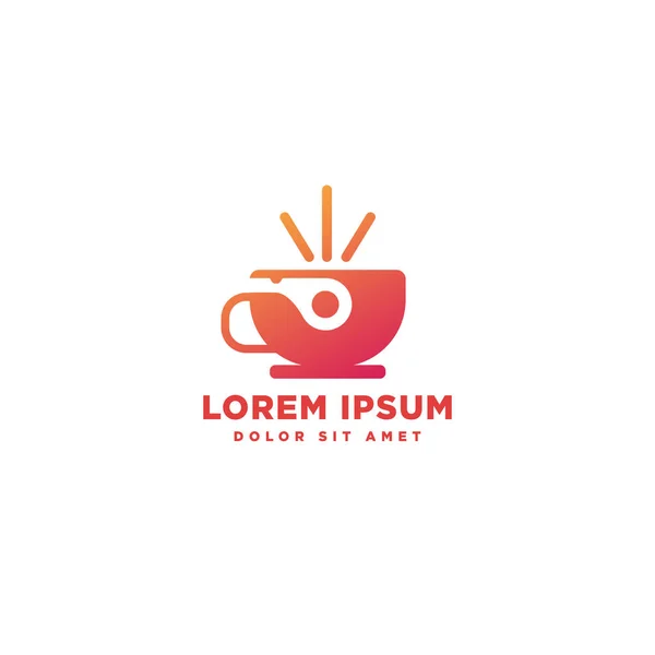 Café rotura logo plantilla vector ilustración icono elemento — Vector de stock