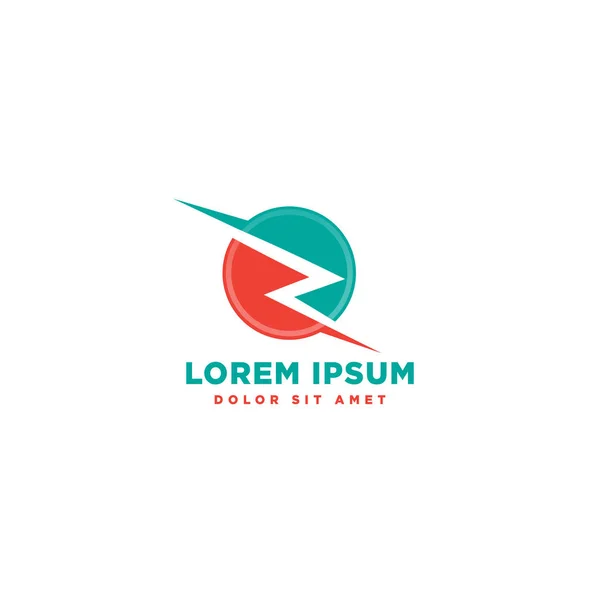 yıldırım flaş vektör logo şablonu illüstrasyon simge öğesi