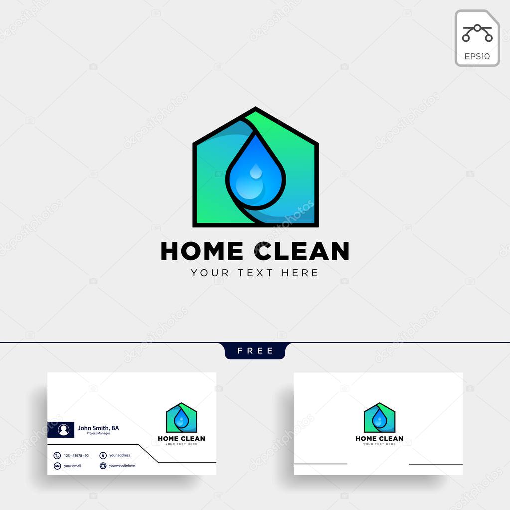Clean house or home creative logo template vector illustration icon element isolated - vector