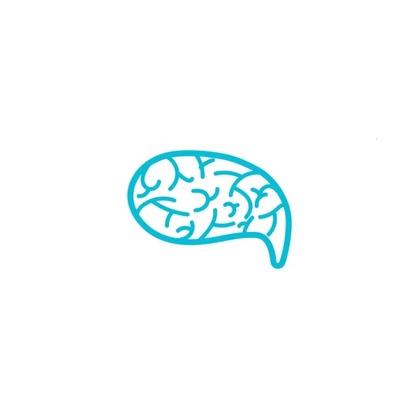 Cerveau Vecteur Logo Élément Icône Modèle Isolé Vecteur — Image vectorielle