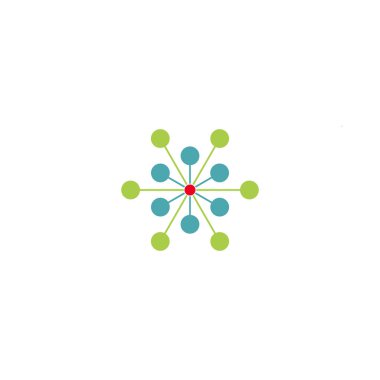 Bilim molekül logo şablonu vektör illüstrasyon simge eleman izole - vektör