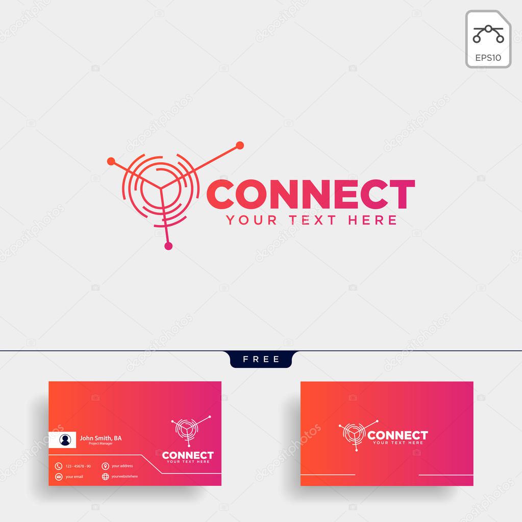 Connecting communication logo template vector illustration icon element isolated - vector