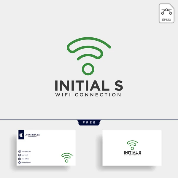 Inledande Wifi Anslutning Kommunikation Kreativ Logotyp Mall Vektor Illustration Ikonen — Stock vektor