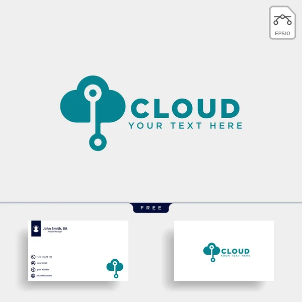 クラウド接続コミュニケーション創造的なロゴ テンプレート ベクトル イラスト アイコン要素分離 ベクトル — ストックベクタ