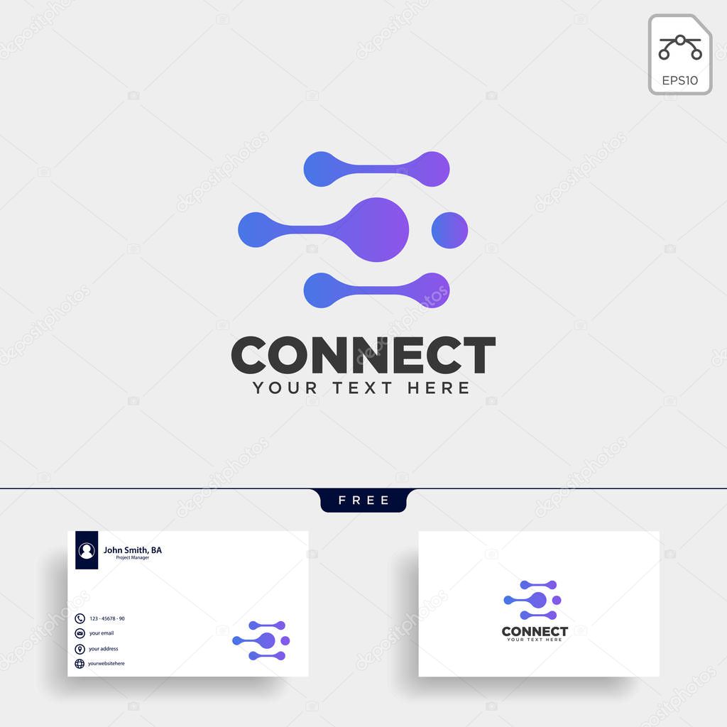 Connection communication creative logo template vector illustration icon element isolated - vector