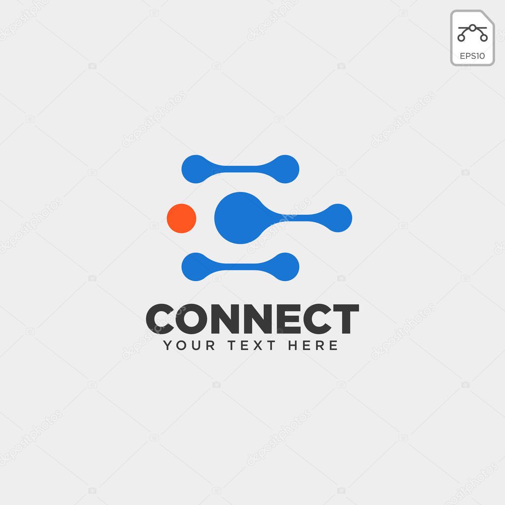Connection communication creative logo template vector illustration icon element isolated - vector