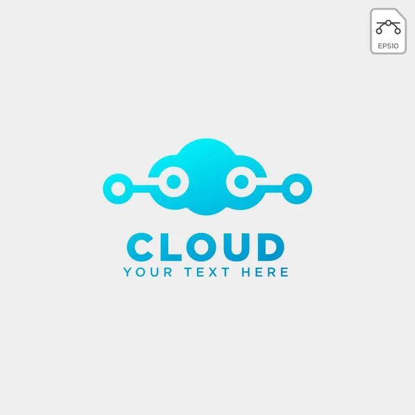 Cloud Connection Communication Creative Logo Template Vector Illustration Icon Element — Stock Vector