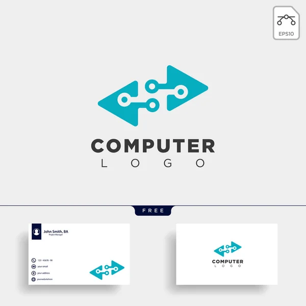 Technologie Pointeur Numérique Logo Créatif Modèle Vectoriel Illustration Icône Élément — Image vectorielle