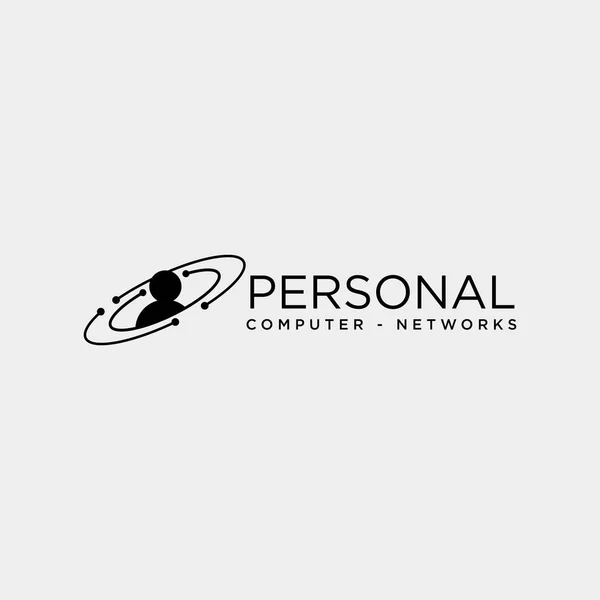 Personlig Anslutning Nätverk Logotyp Mall Vektor Illustration Ikonen Element Isolerade — Stock vektor