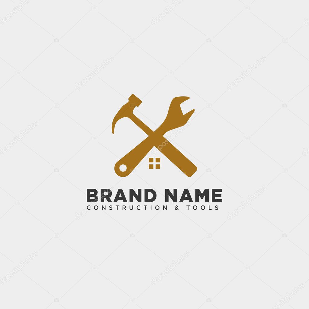 Construction tools logo template vector illustration icon element isolated - vector